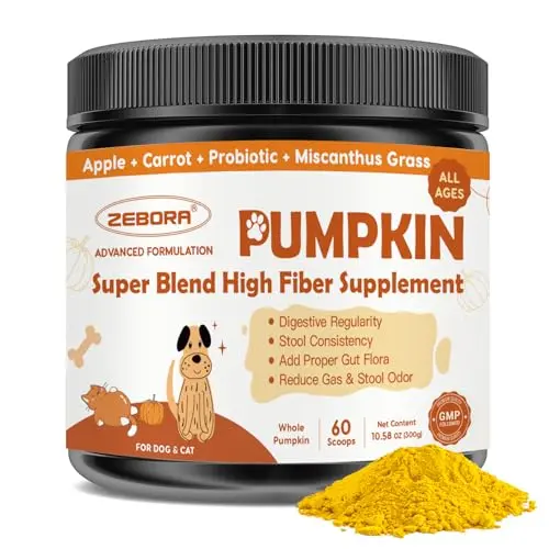 ZEBORA pumpkin fiber supplement for dogs digestive health