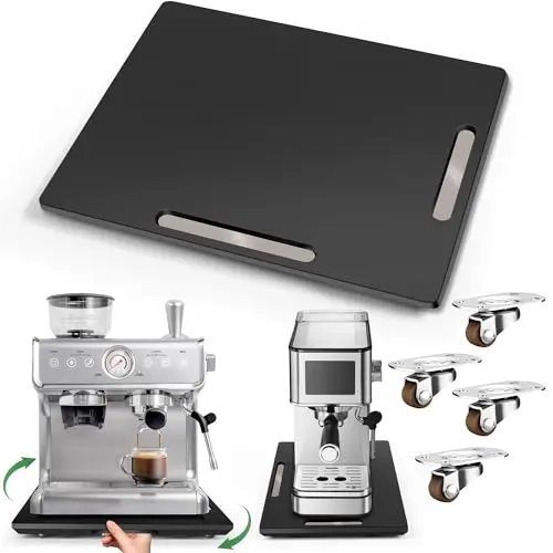 Joy&Grace bamboo sliding tray with 360-degree rollers