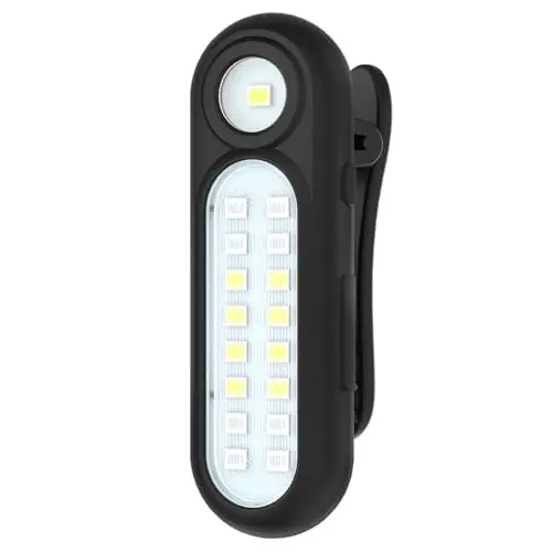 Yaklim compact clip-on flashlight with spring clip