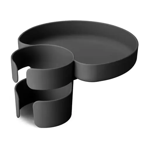 Munchkin grey car seat snack tray with cup holder