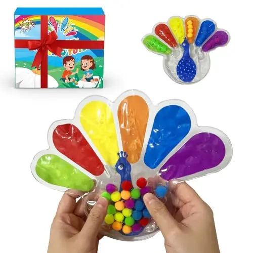 GYsomer color sorting sensory toy with beads and compartments