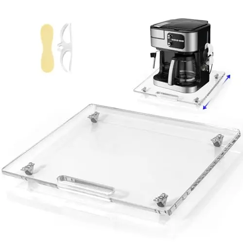 Baemin acrylic sliding tray with coffee maker