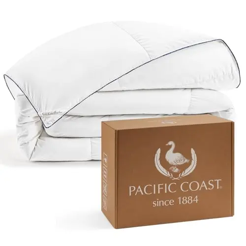 PACIFIC COAST all-season goose down comforter on a loft bed