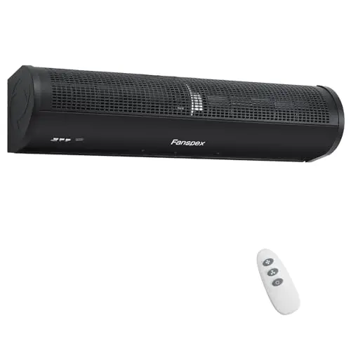 Fanspex 36-inch black air curtain with remote control