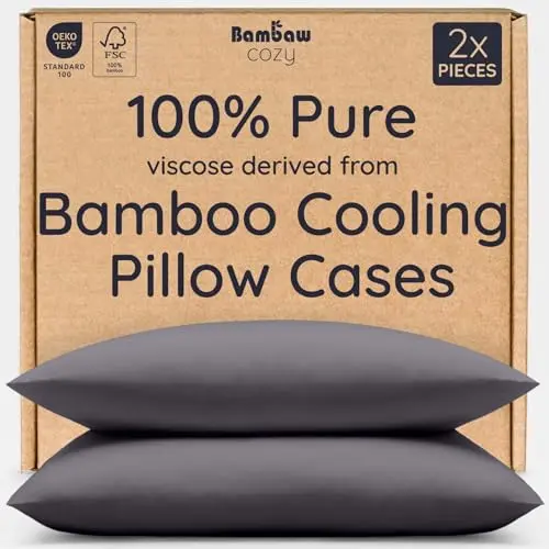Bambaw bamboo viscose pillowcase set for cooling sleep