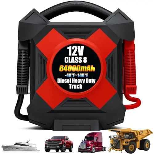 ODUKAKO DM1264 heavy-duty jump starter for semi-truck engines