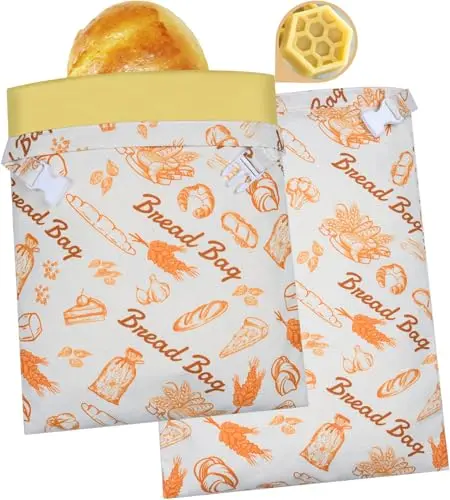 OOW beeswax bread bags for sourdough storage with extra large size