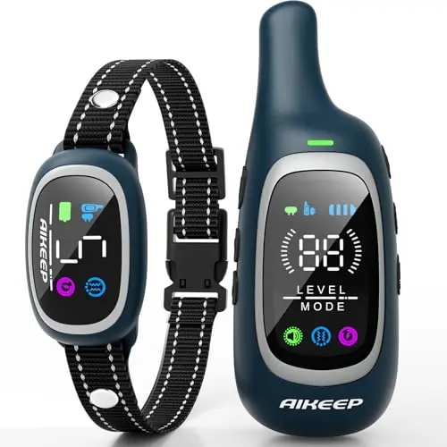 AIKEEP 2-in-1 dog shock and bark collar with remote
