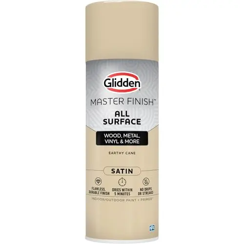 Glidden Master Finish spray paint in satin earthy cane color