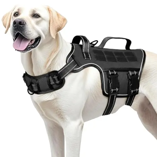 RUNFIDO easy-fit tactical dog harness with reflective strips