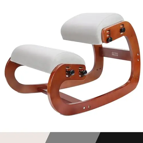 IllumiFurn kneeling chair with memory arc-pad and wood frame