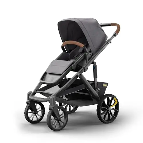 Veer Switch&Roll all-terrain stroller with leather grips on mountain trail