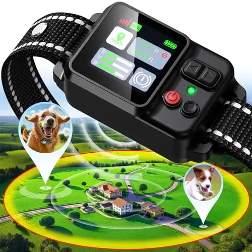 PRTRFLC GPS wireless dog fence system with adjustable range