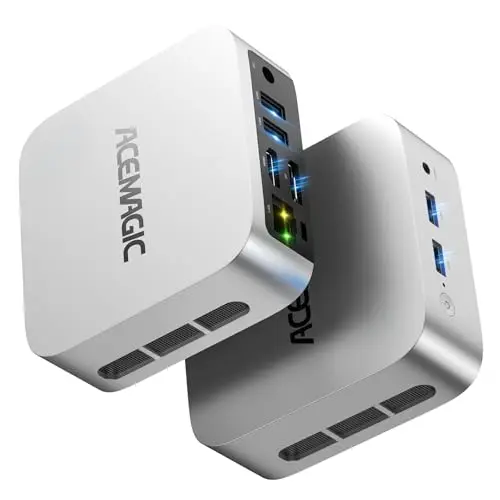 ACEMAGICIAN V1 Mini PC with Intel N97 processor and silver finish