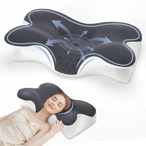 Jpoht ergonomic pillow with six contour zones